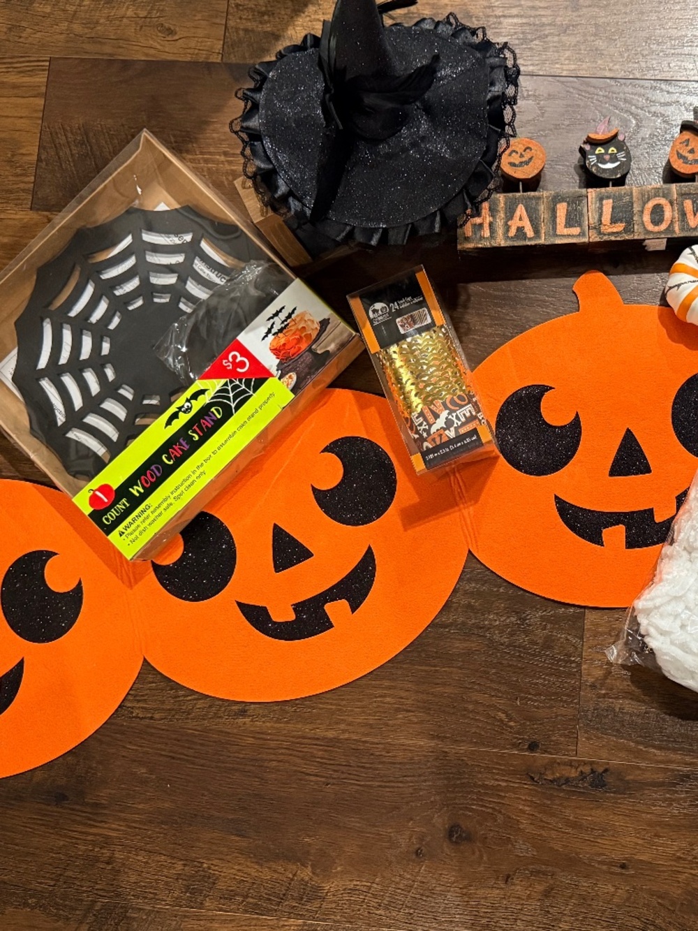 Halloween Decor Bundle Jack O Lantern Pumpkin Spider Web Tabletop Decorations